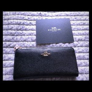 Black Coach Large Wallet